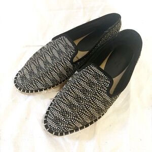 Universal Thread Carly Woven Espadrille Flat Black Size 10